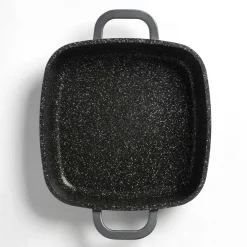 Die moderne Hausfrau STONELINE Servierpfanne Eckig 20 cm | mit Deckel