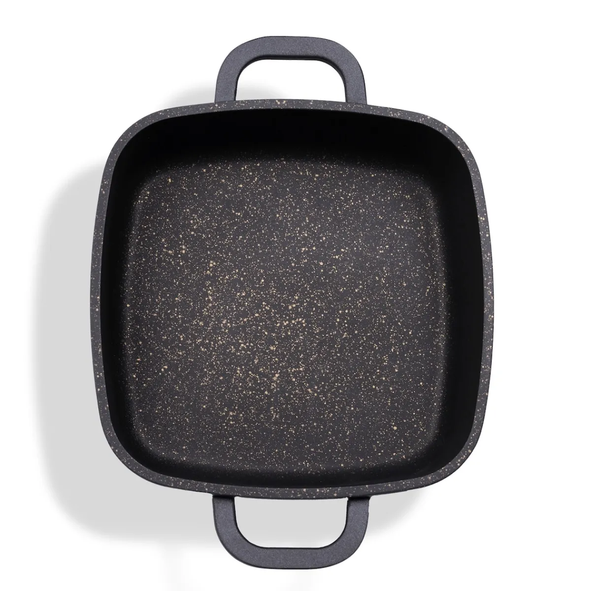 Die moderne Hausfrau STONELINE Servierpfanne Eckig 20 cm Roségold | mit Deckel