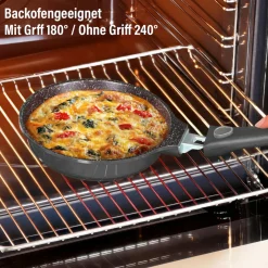 Die moderne Hausfrau STONELINE SMART Bratpfanne 24 cm mit abnehmbarem Griff - Grau