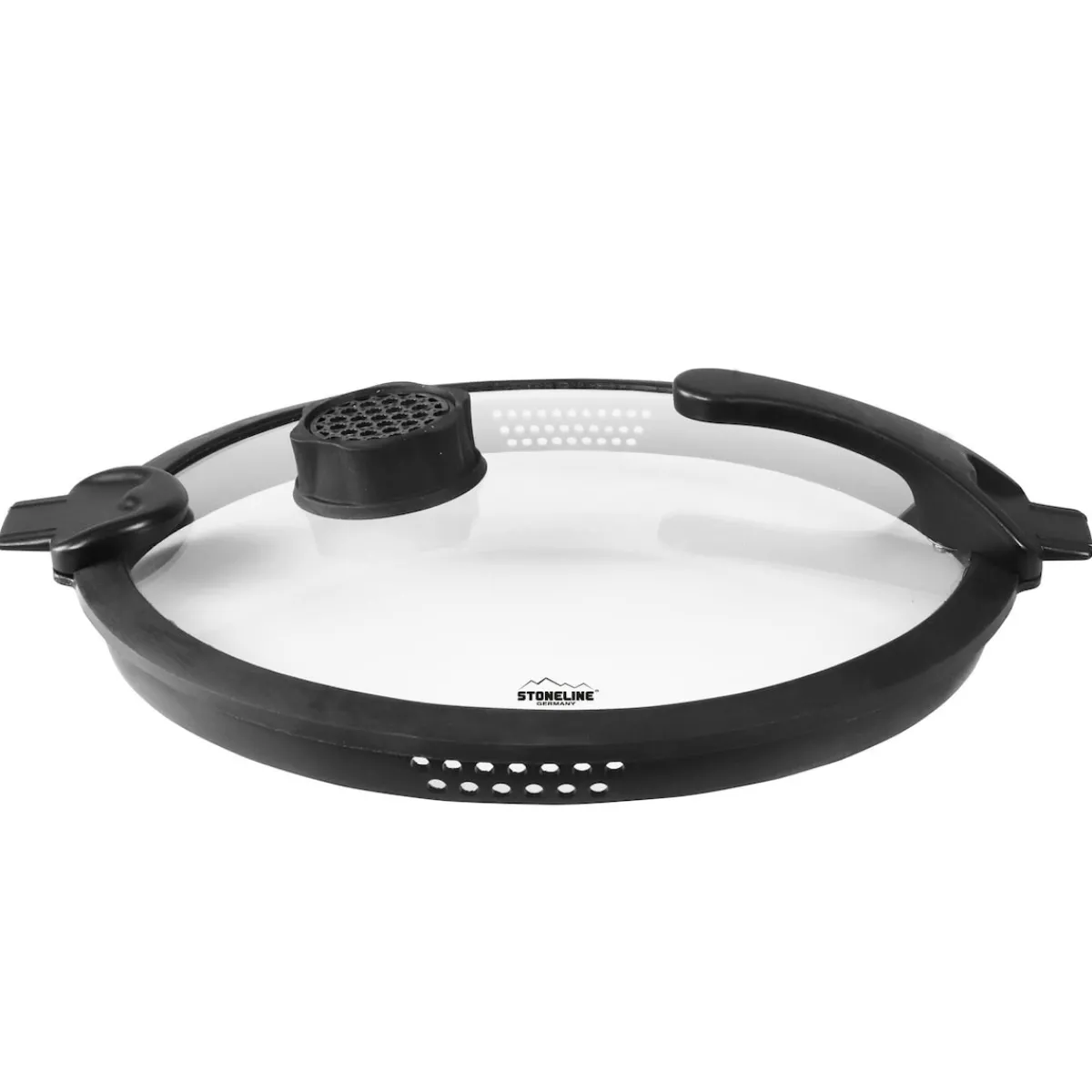 Die moderne Hausfrau STONELINE SMELL WELL FUTURE Glasdeckel 32 cm mit SMELL WELL Funktion | Schwarz