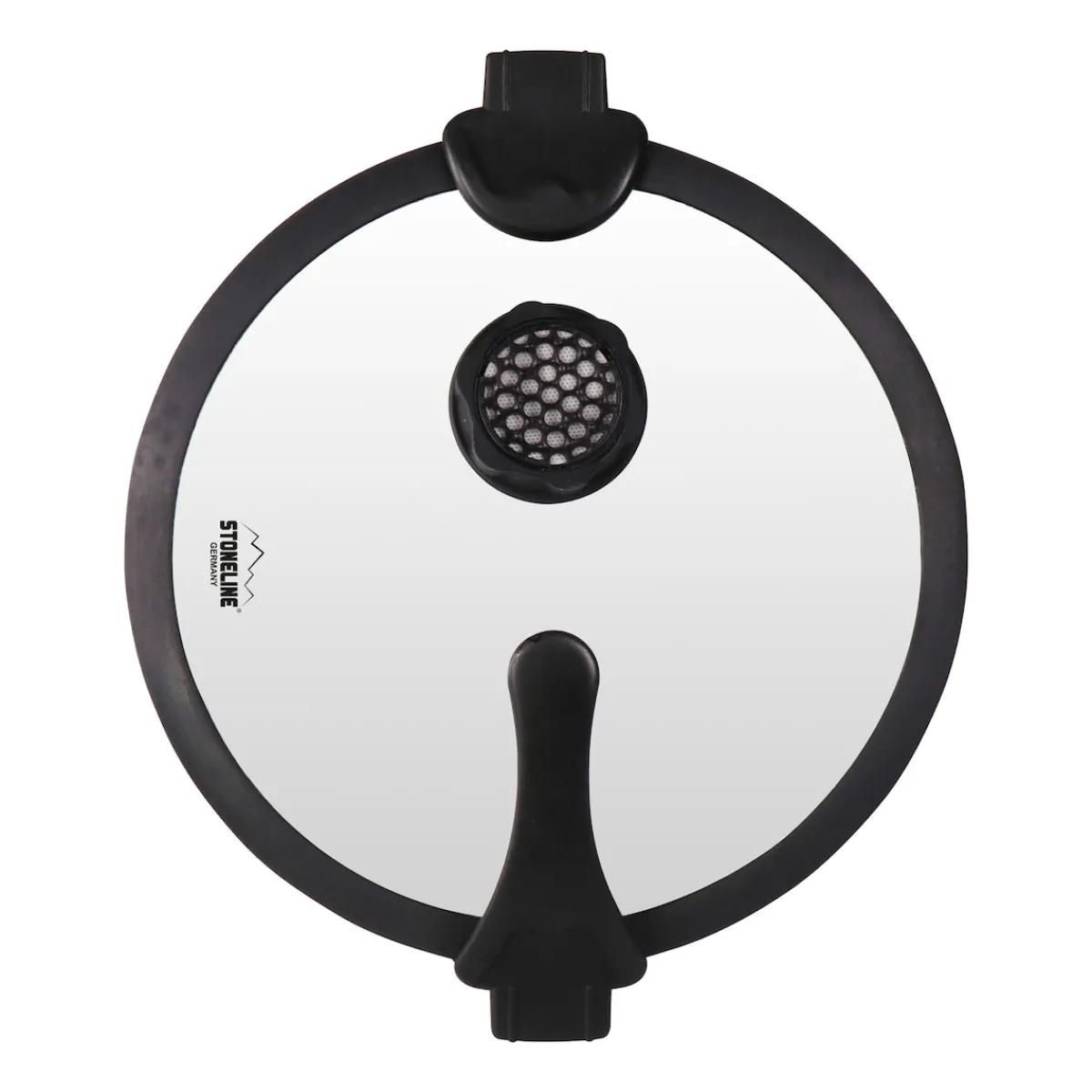 Die moderne Hausfrau STONELINE SMELL WELL FUTURE Glasdeckel 32 cm mit SMELL WELL Funktion | Schwarz