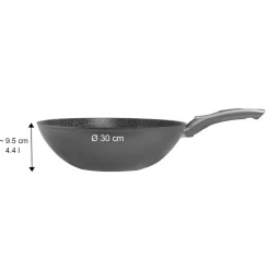 Die moderne Hausfrau STONELINE Wok 30 cm | Grau