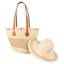 Damen Die moderne Hausfrau Strandhut-Taschen-Set, 2-teilig