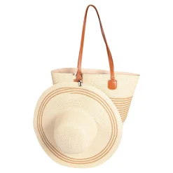 Damen Die moderne Hausfrau Strandhut-Taschen-Set, 2-teilig