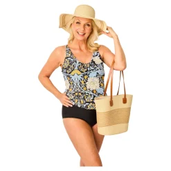 Damen Die moderne Hausfrau Strandhut-Taschen-Set, 2-teilig