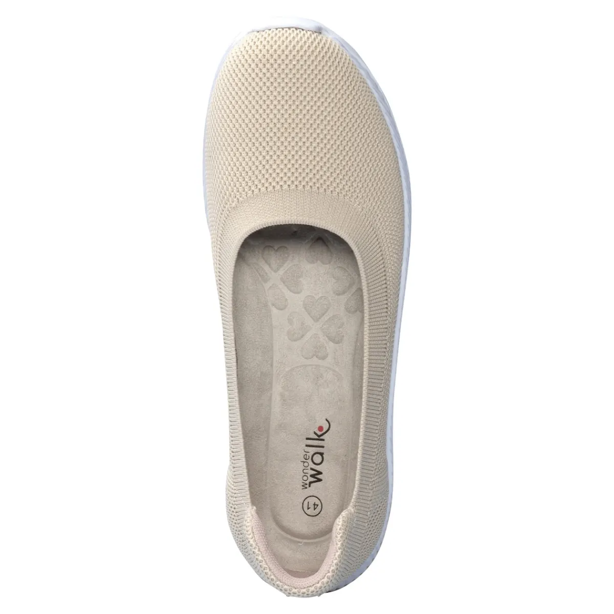 Damen Die moderne Hausfrau Stretch-Ballerina „Federleicht“ beige