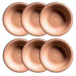 Die moderne Hausfrau Suppenteller-Set, Steingut LUMACA Dunkelblau