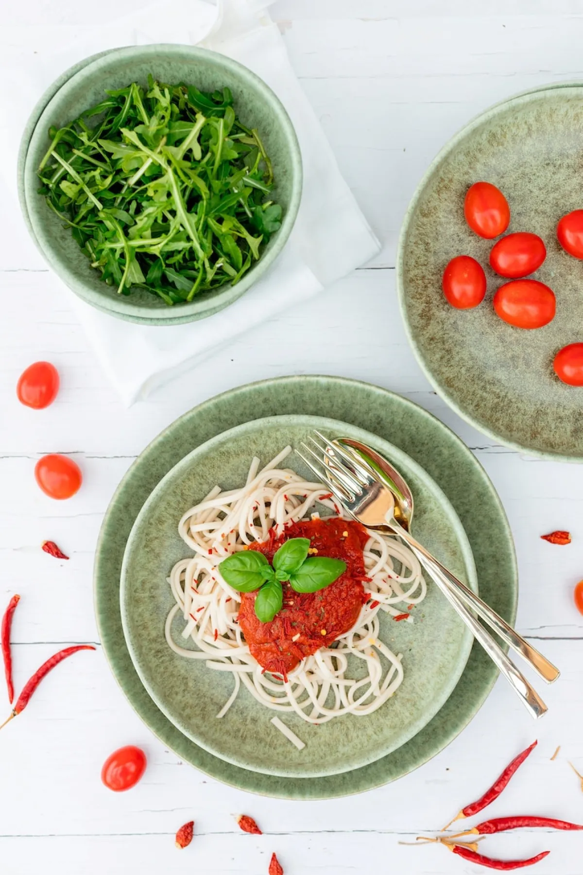 Die moderne Hausfrau Suppenteller-Set, Steinzeug Moos'N'Stein Grün