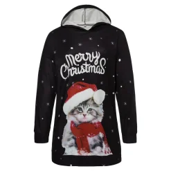 Damen Die moderne Hausfrau Sweatshirt „Weihnachtskatze“