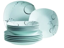 Die moderne Hausfrau Tafelservice CHANSON 6 x Speiseteller, 6 x Suppenteller