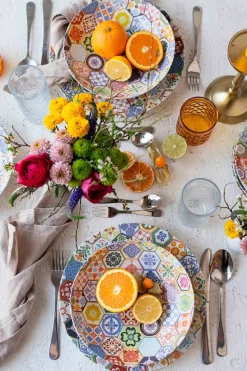 Die moderne Hausfrau Tafelservice, Keramik Amarante 6 x Speiseteller, 6 x Suppenteller