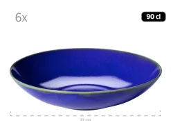 Die moderne Hausfrau Tafelservice, Keramik OSSIA Dunkelblau