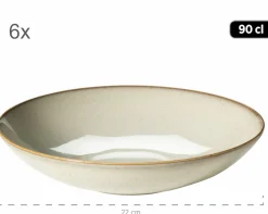 Die moderne Hausfrau Tafelservice, Keramik OSSIA Sand, Hellblau