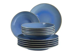 Die moderne Hausfrau Tafelservice, Keramik OSSIA Sand, Hellblau