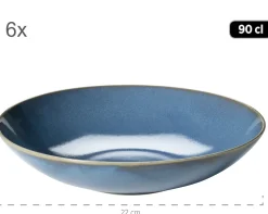 Die moderne Hausfrau Tafelservice, Keramik OSSIA Sand, Hellblau