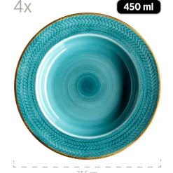 Die moderne Hausfrau Tafelservice, Porzellan Prospero Blau