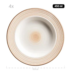 Die moderne Hausfrau Tafelservice, Porzellan Prospero Weiß