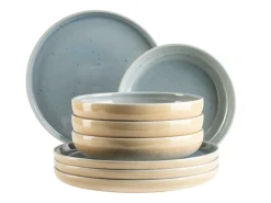 Die moderne Hausfrau Tafelservice, Steinzeug Candy Blau