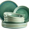 Die moderne Hausfrau Tafelservice, Steinzeug Elina Uno Grün