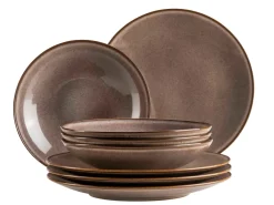 Die moderne Hausfrau Tafelservice, Steinzeug Smoky's Braun