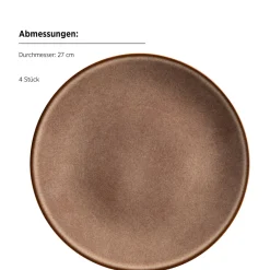 Die moderne Hausfrau Tafelservice, Steinzeug Smoky's Braun