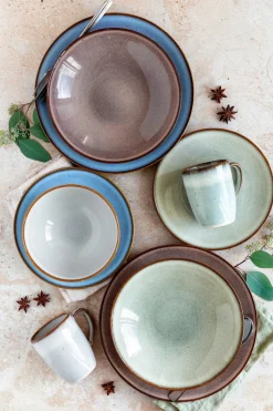 Die moderne Hausfrau Tafelservice, Steinzeug Smoky's Braun