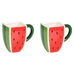 Die moderne Hausfrau Tassen-Set „Melone“, 2 Stück je 450 ml