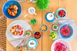 Die moderne Hausfrau Tassen-Set, Steinzeug Frozen Grün