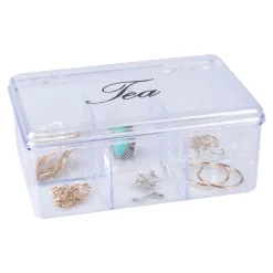 Die moderne Hausfrau Teebox, transparent mit 6 Fächern