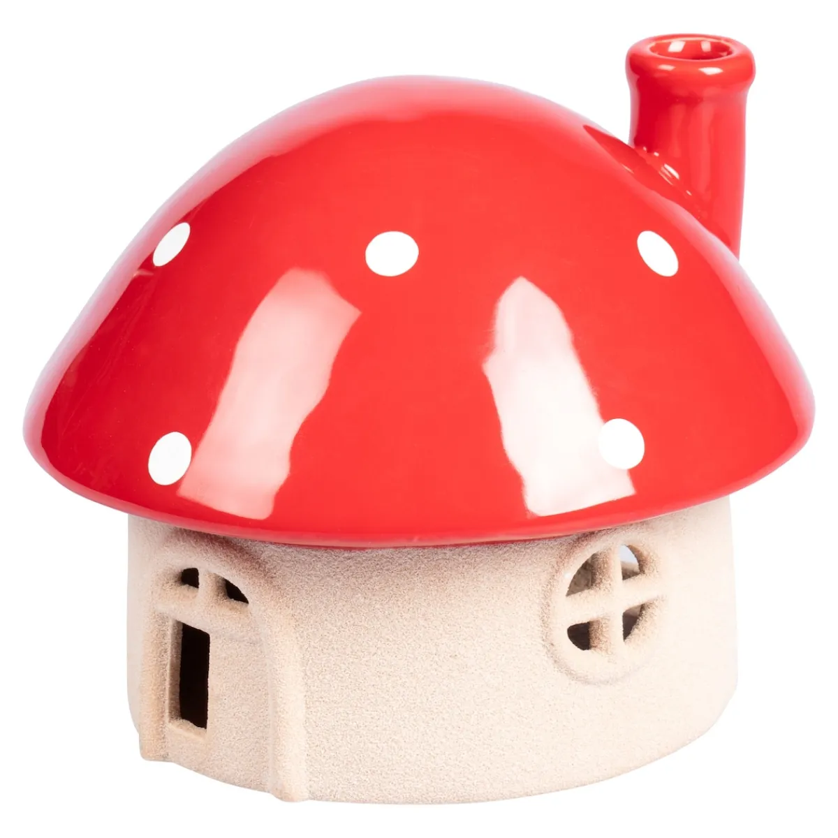 Die moderne Hausfrau Teelicht-Haus „Pilz“ groß (ØxH): 16,6x13,6 cm