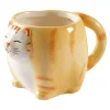 Die moderne Hausfrau Teetasse „Katze“, 200 ml orange