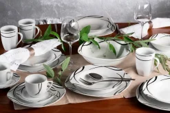 Die moderne Hausfrau Teller Set, Porzellan DECORA