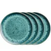 Die moderne Hausfrau Teller Set, Steinzeug Carellia Blau
