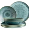 Die moderne Hausfrau Teller Set, Steinzeug Carellia Blau