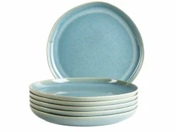 Die moderne Hausfrau Teller Set, Steinzeug Cordelia Grün