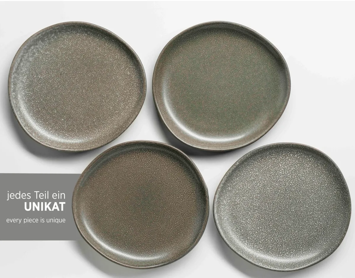 Die moderne Hausfrau Tellerset, Keramik Marlena 6 x Speiseteller, 6 x Suppenteller