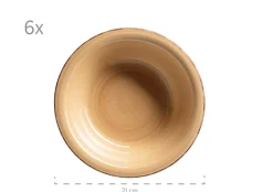 Die moderne Hausfrau Teller-Set, Steingut Lumaca Rauchblau