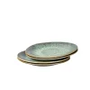 Die moderne Hausfrau Teller-Set, Steinzeug Flussufer blau, grün, braun