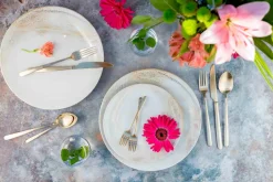 Die moderne Hausfrau Teller-Set, Steinzeug Ossia 6 x Suppenteller, 6 x Speiseteller, 6 x Dessertteller