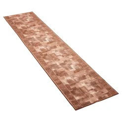 Die moderne Hausfrau Teppich "Tetris" braun