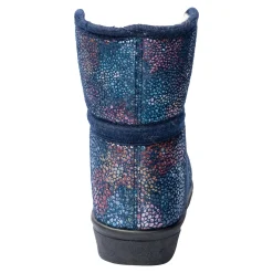 Damen Die moderne Hausfrau Thermo-Hausschuh „Fleur“ blau