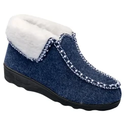 Damen Die moderne Hausfrau Thermo-Hausschuh "Helga" mit Wolle