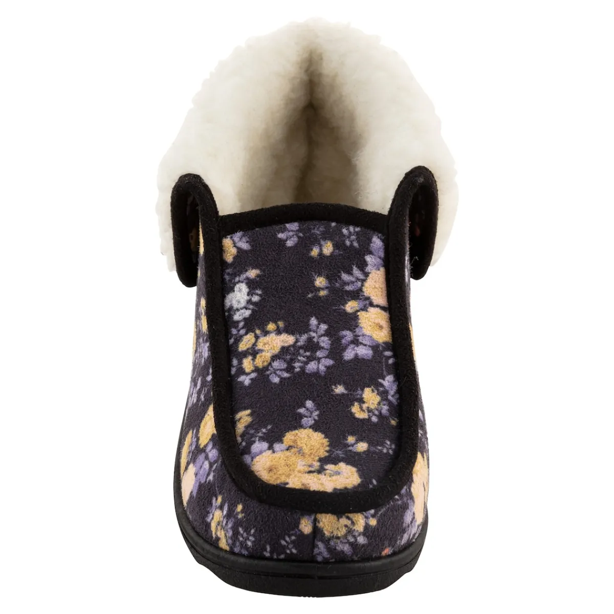 Damen Die moderne Hausfrau Thermo-Haussschuh "Blumen"