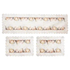 Die moderne Hausfrau Tischläufer & Platzset, 2 Stück „Festtagskugeln“