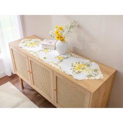 Die moderne Hausfrau Tischläufer „Rose“, 140x40 cm