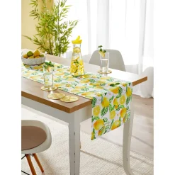 Die moderne Hausfrau Tischläufer „Zitronentraum“, 140x40 cm