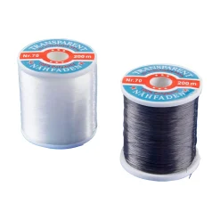 Die moderne Hausfrau Transparenter Nähfaden, 2 Stück je 200 m transparent/schwarz