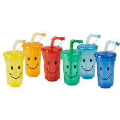 Die moderne Hausfrau Trinkbecher-Set "Safety" mit Trinkhalm, 6 Stück