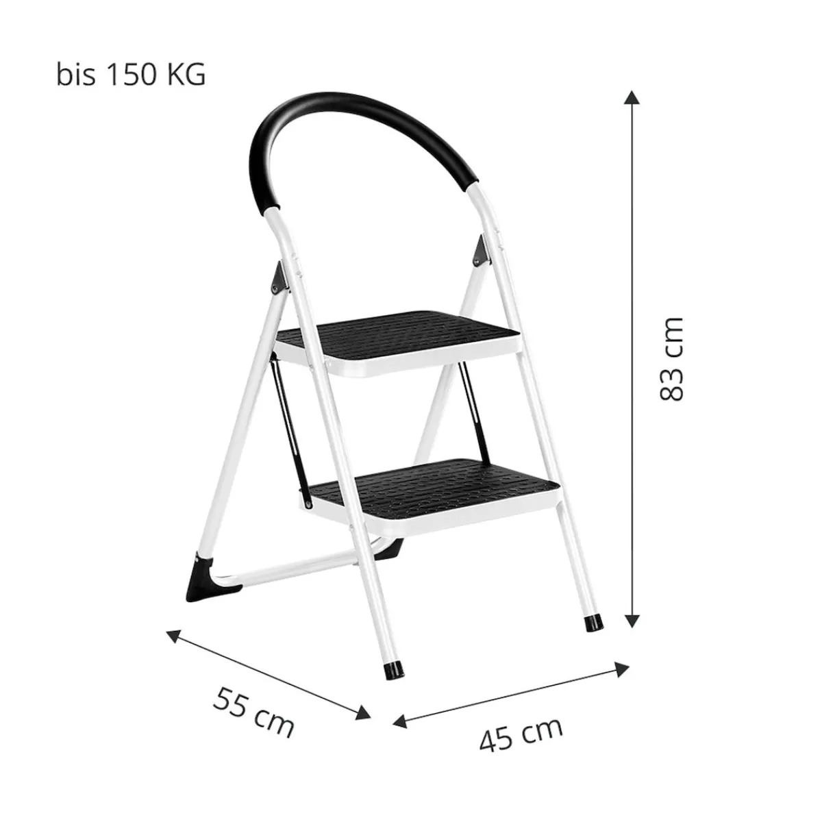 Die moderne Hausfrau Tritt-Sitz, Trittleiter, klappbar