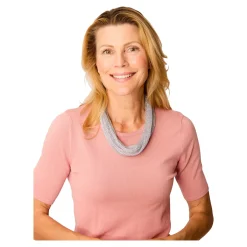 Damen Die moderne Hausfrau Tuch-Kette silber